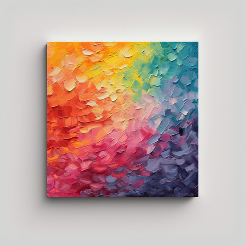 20x20cm Cuadro Abstracto Lgbt Para El Cuarto Bastidor Madera