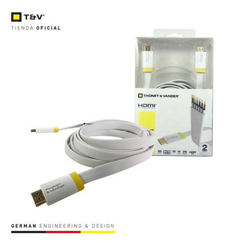 Cable Hdmi 4k Oro Thonet Vander 2 Mts Smart Tv O Playstation