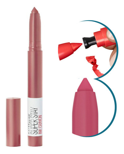 Lápiz de tinta SuperStay de Batom Maybelline Acabamento Mate Cor 165 Drive The Future