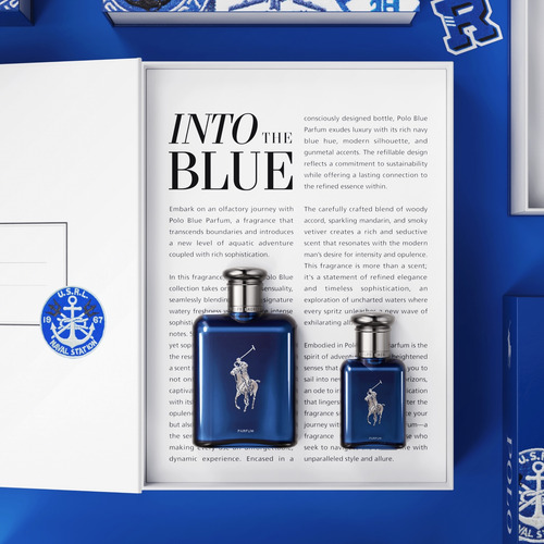 Perfume Hombre Ralph Lauren Polo Blue Parfum 125ml Set