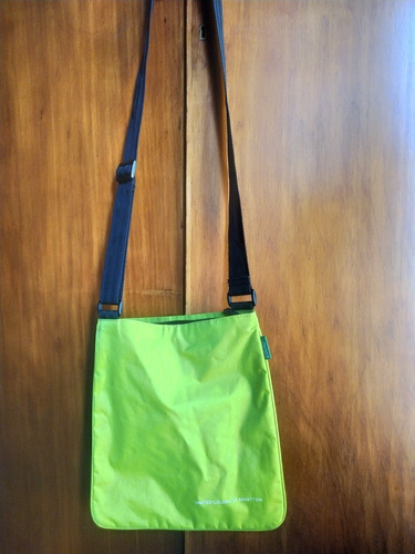 Bolso Bandolera Benetton Original Verde Fluor