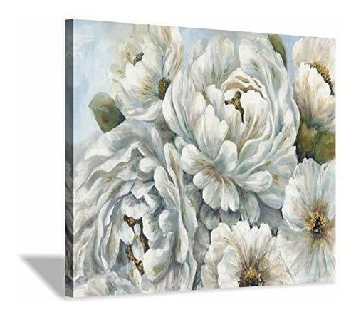 Hardy Gallery Peony Flowers Pintura Mural Arte: White Dqf6z