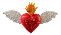 Comprar Coração Alado Escultura Quadro De Parede Romantico