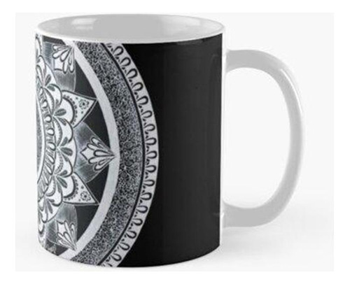 Taza X4 Negro Anillo De Mandala Calidad Premium