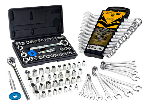 Kit De Ferramentas 40 Peças E Kit Chave Combinada 6 A 22mm