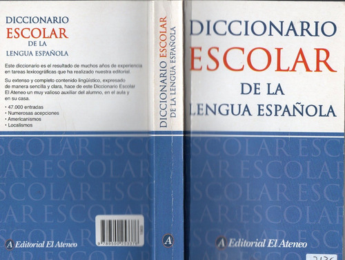 Diccionario Escolar De La Lengua Española Edit El Ateneo