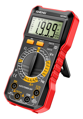 Multímetros, Multímetro 1999, Digital, Cuenta El Voltaje Sz3