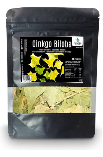 Ginkgo Biloba (hojas Secas 100% Natural) 50 G