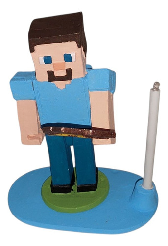 Portavela Pastel .:: Minecraft Steve V1 ::. Multicolor