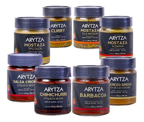 Pack De Productos Arytza - Curry, Chimi, Criolla, Mostaza