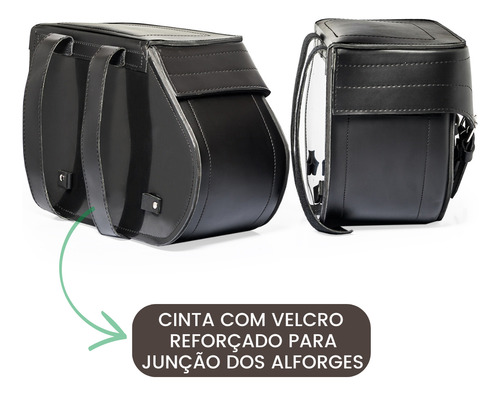 Bolsa Custom Alforge Lateral 30l + Afastador Moto Meteor 350