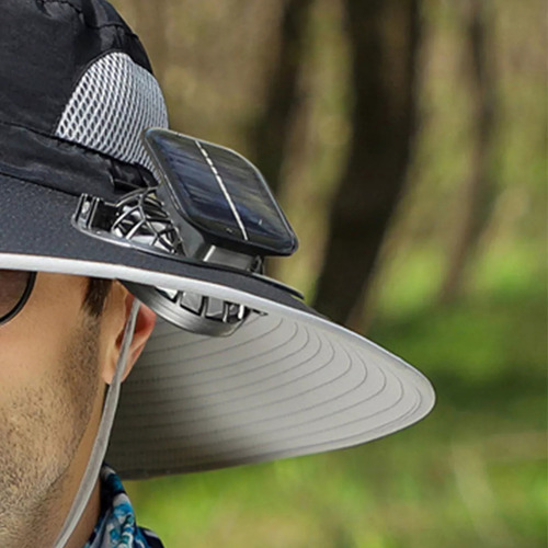 Sombrero De Pesca Al Aire Libre Con Ventilador Solar