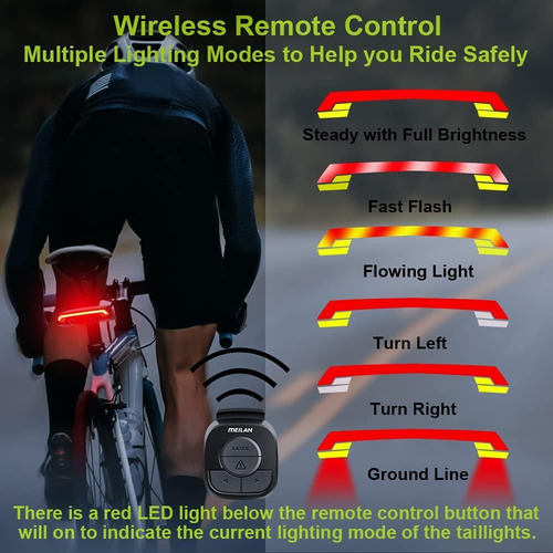 Led Trasero Bicicleta Meilan X5 Laser Señalizador Dbg1392
