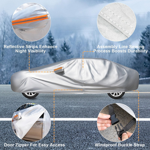 6 Capas Suv Carrete De Automóvil Impermeable Todo El Clima,