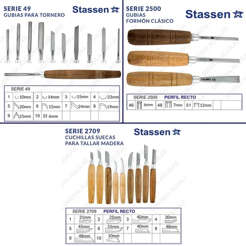 Gubias Y Formones Stassen Linea Profesional Serie 2100 NÂș24