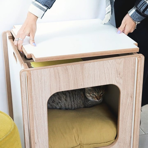 Imagen 7 de 10 de Rascador +camita Para Gatos / 56x50x50 Envío Gratis