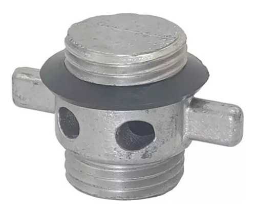 Bujão Alumínio P/ Viveiros Barcos De Pesca Flange 25mm Top