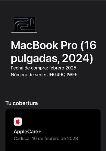 Macbook Pro 16 M4 Max 48 Gb 1 Tb Sellada Con Applecare+ 2028 Negro (Usado)