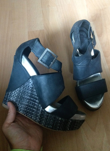 Zapatos Tacones Plataformas Bke Sole Street Mayan Negros!!