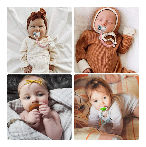 4 Pcs Clip De Chupete Para Niños Y Niñas Correas Para
