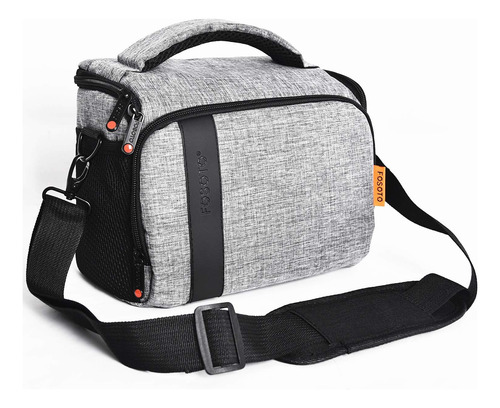 Bolso Funda Para Camara Slr Dslr Fosoto Para Hombro Gris