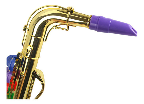 Toca Saxofón Con 8 Teclas De Colores Instrumento Musical Tem