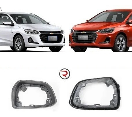 Par Moldura Aro Retrovisor Novo Onix 20 21 22 Esquerd Direit