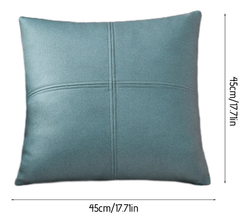 Para Funda De Almohada De Tela Pu Patchwork Para Sofá, Sala