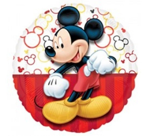 10 Globos Metalizados  Mickey Minnie De 45 Cm 