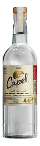 Pisco Capel Doble Destilado Reservado Transparente 700ml
