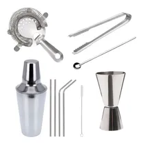 Comprar Kit Set Bartender Barman Coctelera 700ml Tragos Acero Inox
