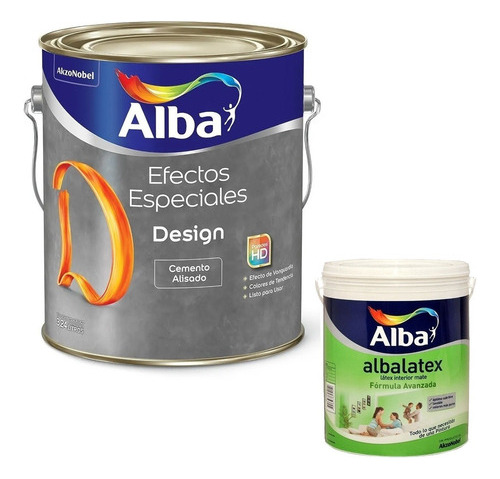 Efecto Especial Cemento Alisado Alba Design 3,24l Colores Mm