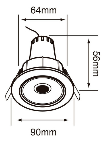 Imagen 7 de 7 de Bala Led Blanco, 5,5w, Luz Día, Dirigible, Interior