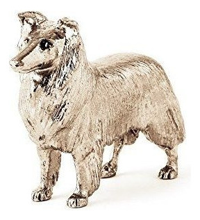 Rough Collie Hecho En Uk Artistic Style Dog Figurine Collect