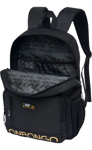 Mochila Escolar Onbongo Resistente Reforçada Cor Preto Desenho Do Tecido Lisa