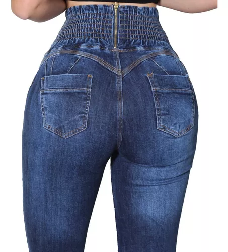 Calça Jeans Modeladora Bojo Levanta Bumbum Chapa Barriga