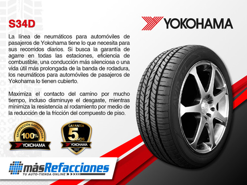 Llanta Yokohama 205/50r17 88v Avid S34d Eo