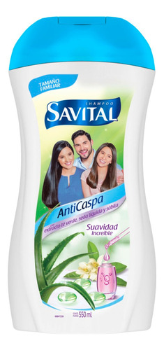  Shampoo Savital Anticaspa Te Verde Seda X 550ml