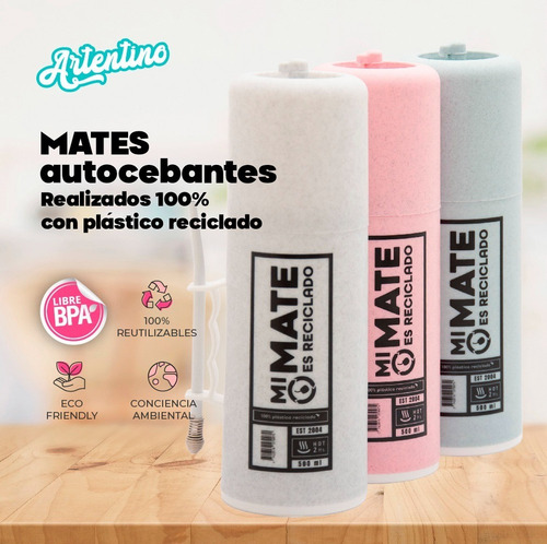 Imagen 2 de 8 de Mate Termo Automate Autocebante Moderno Regalo Hombre Papá