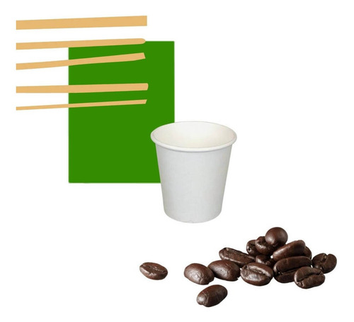 Copo Papel Branco 60ml Biodegradável Térmico - Pct 100un