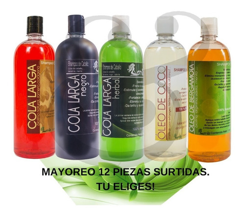 Mayoreo 12 Piezas Surtidas, Shampoo Caballo|coco|bergamota