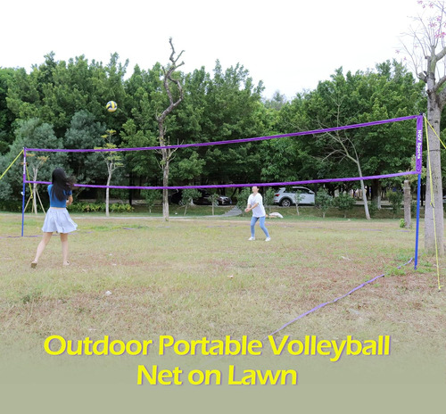 Nqv Professional Heavy Duty Outdoor Volleyball Net Set Wi...