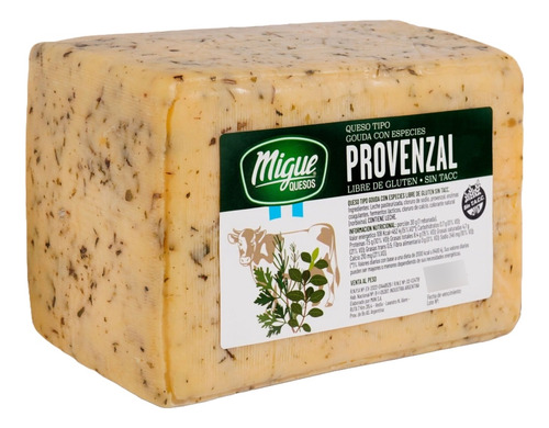 Queso Gouda Mini Horma Saborizado Migue Provenzal X 2kg.