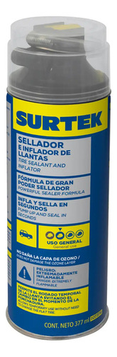Surtek 107374 Sellador Inflador Para Ponchadura De Llantas Poncholina