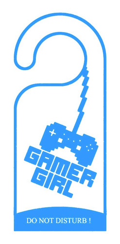 Vinilo Deco Chica Gamer Mod0695 Color Azul