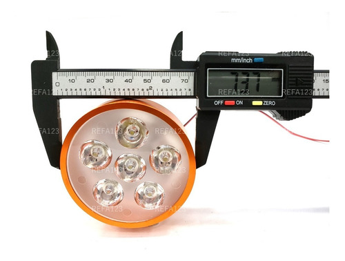 Faros Led Moto 6 Led Color Cobre Kit 2 Faro Con Switch