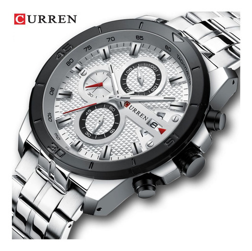 Reloj Curren Krec6019 Plateado Hombre