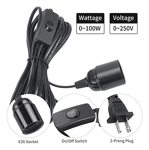 Cable Extensin Lmpara Colgante Dicuno, Interruptor En Lnea,