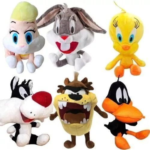 Colección X 4 Peluches Looney Tunes Piolín Lucas Bugs Gato