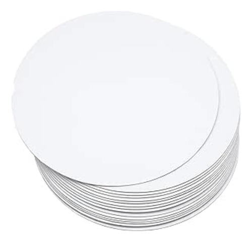 Base Para Pastel Disco Blanco Carton 16pz Diferentes Medidas